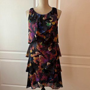 Multi Colored Chiffon Party Dress